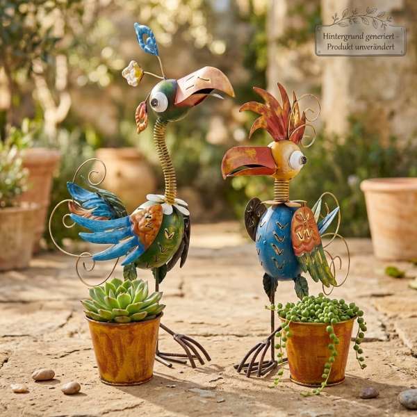 Niedlicher Pflanztopf Pepe grün ca. 48 cm - Gartendekoration